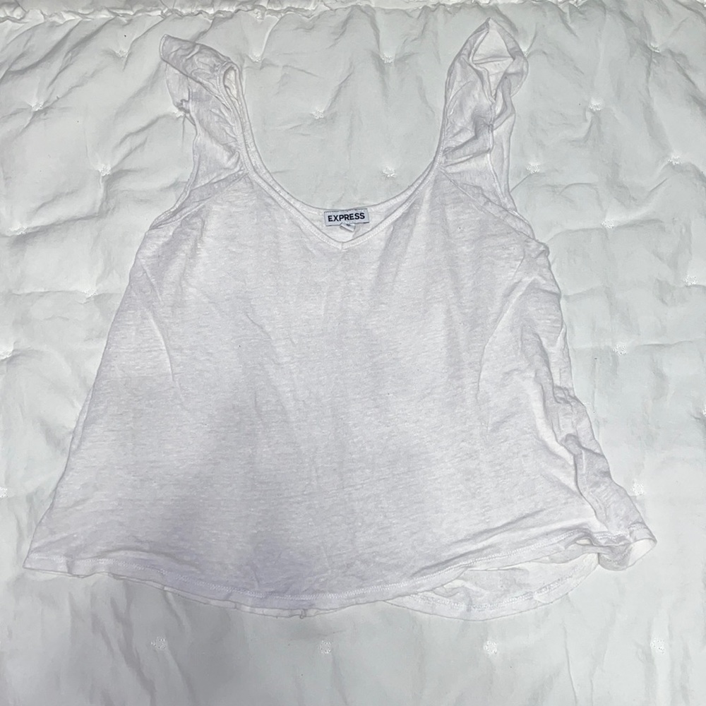 EXPRESS WHITE TANK TOP-XS-WORN